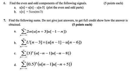 How to calculate even and odd components of .